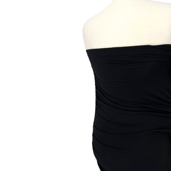 Halogen Strapless Ruched Mini Dress Black Size 2X NWOT - Picture 5 of 8